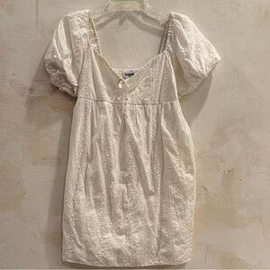 RSQ White Textured Mini Dress